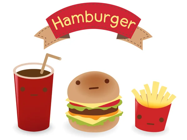 Hamburgerset — Stock vektor