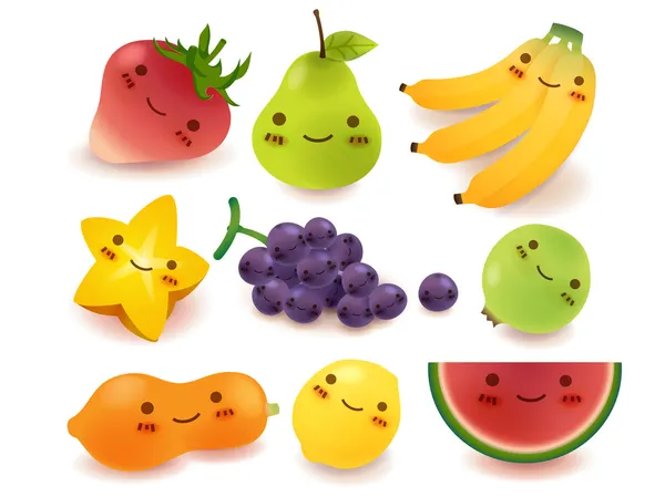 Colheita de frutas e produtos hortícolas — Vetor de Stock