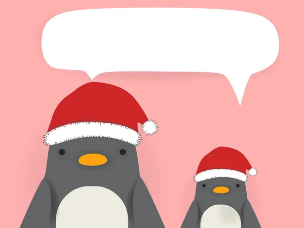 Pinguim - x mas cartão de saudação Gráficos Vetores