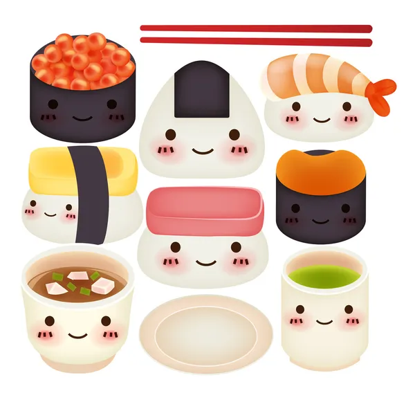 Sushi-gyűjtemény Jogdíjmentes Stock Illusztrációk