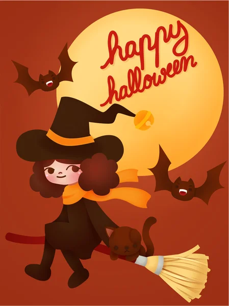 Buon Halloween Card — Vettoriale Stock