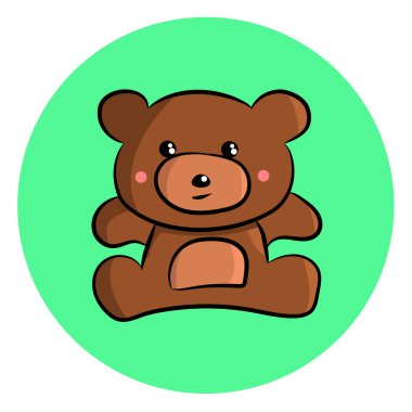 Arka planda el çizimi vektör ayısı