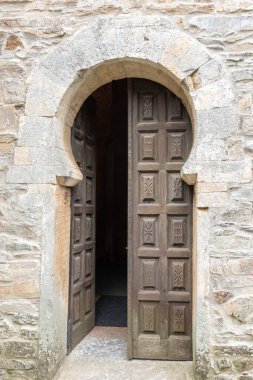 Church in Penalba de Santiago, Leon, Castilla y Leon, Spain. Typical village in the mountains in Spain