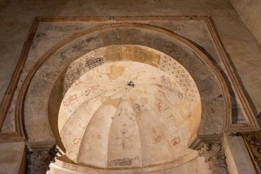 Church in Penalba de Santiago, Leon, Castilla y Leon, Spain. Typical village in the mountains in Spain