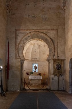 Church in Penalba de Santiago, Leon, Castilla y Leon, Spain. Typical village in the mountains in Spain