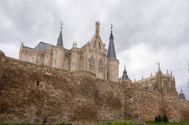 Walls of Astorga. City on the Camino de Santiago. Leon, Castile and Leon, Spain