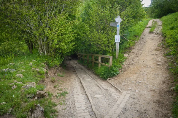 2022 Muker Swaledale North Yorkshire Großbritannien Wegweiser Auf Dem Penninenweg — Stockfoto