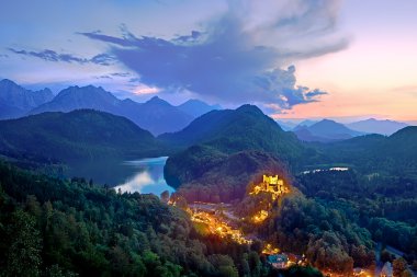 Hohenschwangau Şatosu, Bavyera, Almanya.