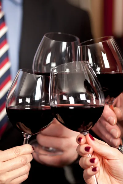 Red wine glasses. — Stock Photo, Image