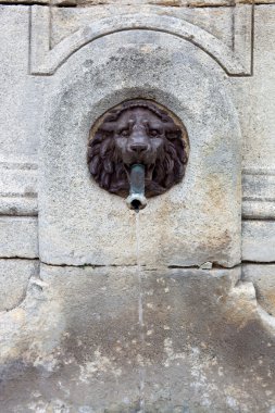 su çeşme, aslan kafası bronz yaptım.