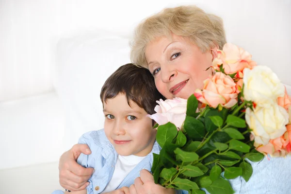 Grandmother and grandson — Stock Photo, Image