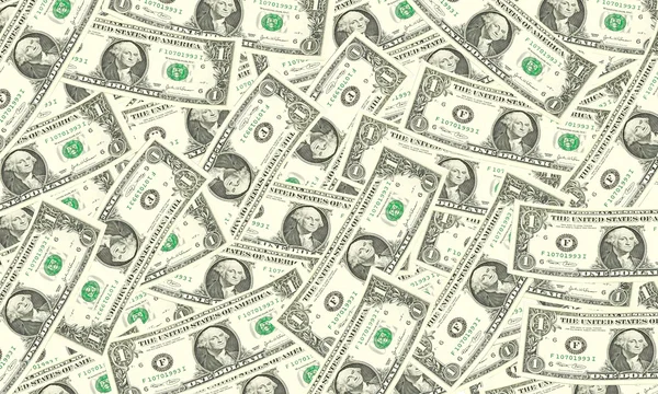 Één dollar rekeningen achtergrond — Stockfoto