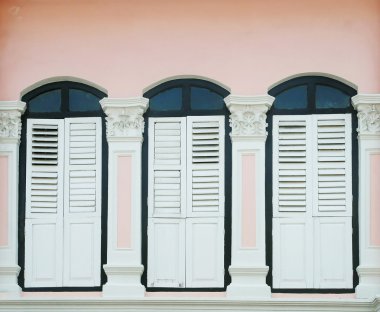 Vintage pencereyi duvar