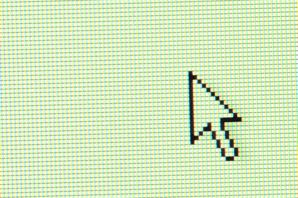 Cursor de seta na tela do computador — Fotografia de Stock