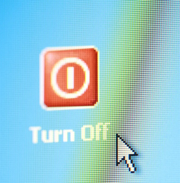 Spegnere il pulsante sul monitor — Foto Stock