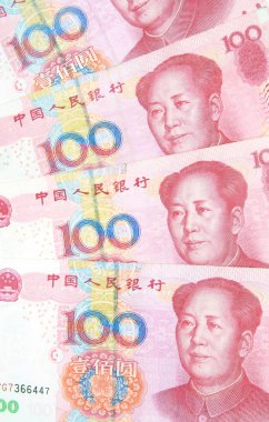 100 yuan faturaları arka plan, Çin