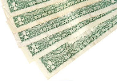 arka planda bir dolarlık banknotlar