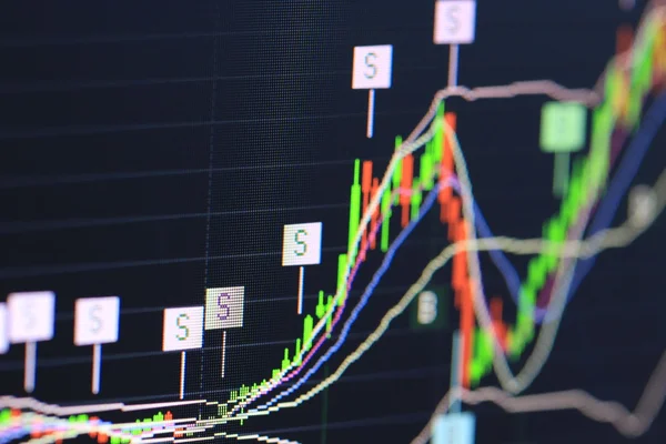 Datos financieros: bolsa de valores — Foto de Stock