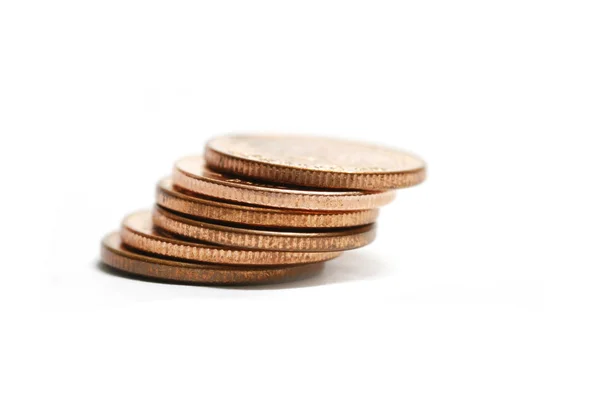 Monedas de cobre apiladas — Foto de Stock