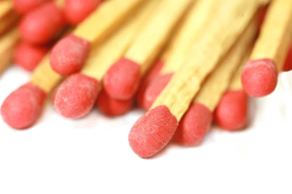Wooden matches on white background — Stock Photo, Image