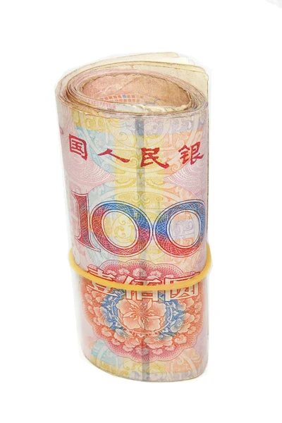 100 元札のロール — ストック写真