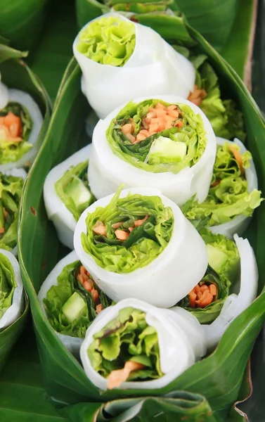 Gemüse im Mehlblatt, Thai-Dessert — Stockfoto