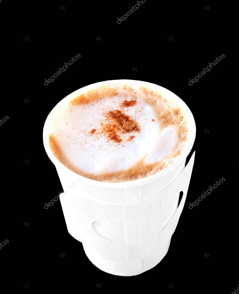 Cappuccino in paper cup