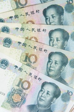10 yuan faturaları arka plan, Çin faturaları