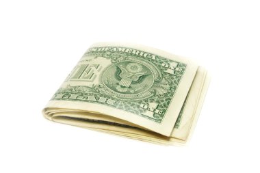 katlanmış bize dolar faturaları izole