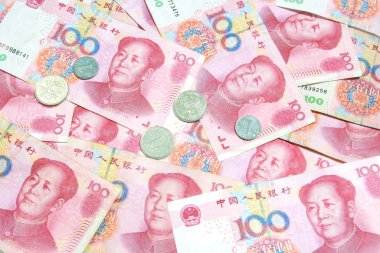 colorful China money bills clipart