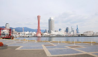 view of Kobe tower and city landscape, Japan clipart