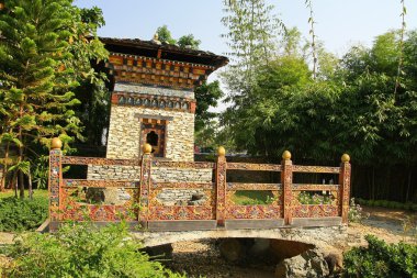 çan kulesi ile köprü, bhutan