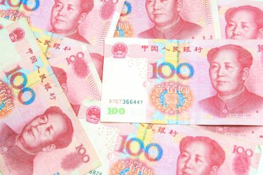 100 yuan faturaları arka plan