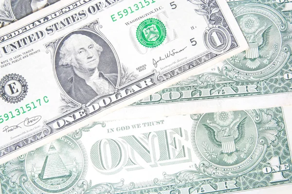Back side of one dollar bills background — Stock Photo, Image