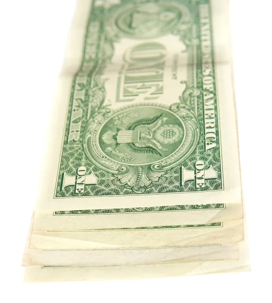 Pila de billetes de un dólar, pirámide — Foto de Stock