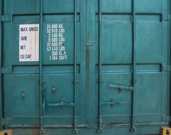 Door of cargo container box background — Stock Photo, Image