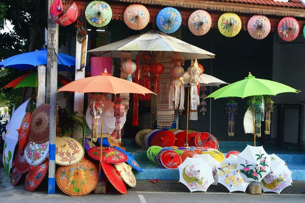 Şemsiye Dükkanı, chiang mai, Tayland — Stok fotoğraf