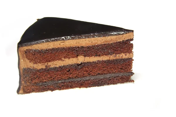 Un pezzo di torta al cioccolato — Foto Stock