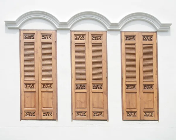 Vintage wood windows — Stock Photo, Image