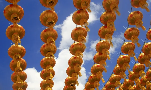 Gold China lamps — Stock Photo, Image