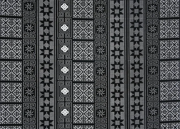 Czarny biały nowoczesny tkanina wzór — Zdjęcie stockowe