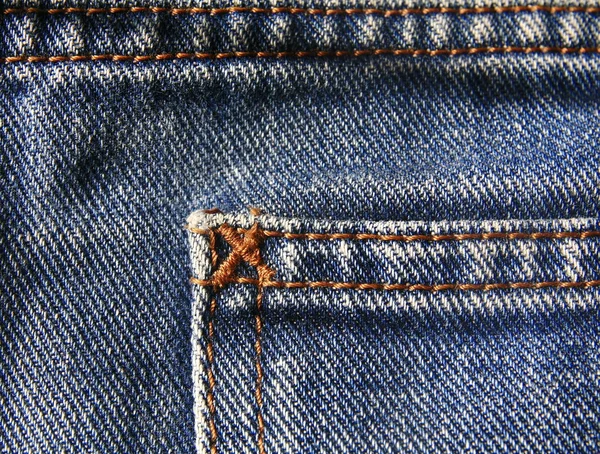 Sewing and jeans background — Stock Photo, Image