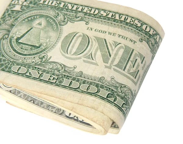 Macro one dollar bill — Stock Photo, Image