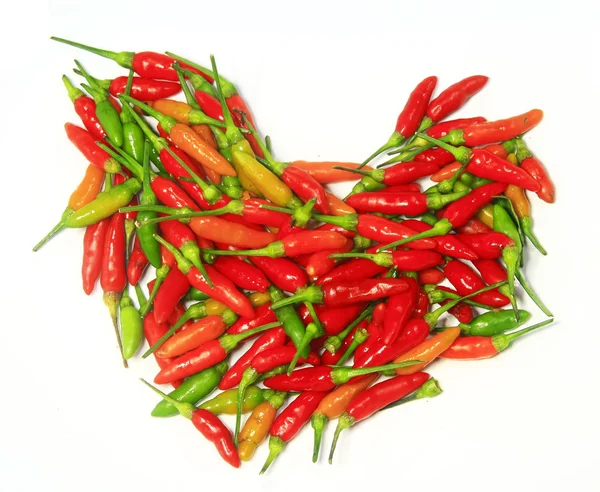 Heart , chili — Stock Photo, Image