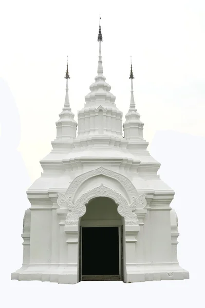 Белый тайский арка вход изолирован — стоковое фото