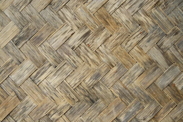 Textura de madera de bambú vieja, artesanía tailandesa —  Fotos de Stock