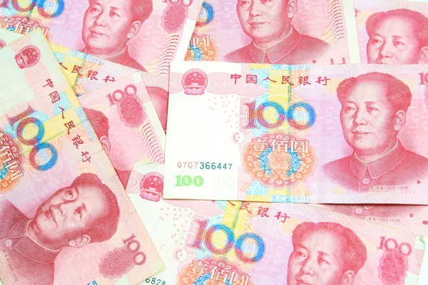 100 Yuan bills background — Stock Photo, Image