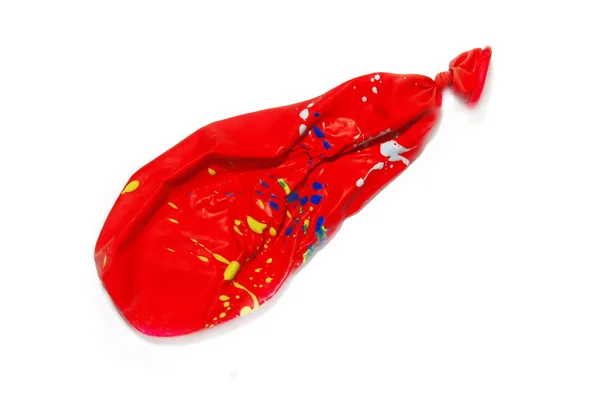 Red balloon withered — Stock Photo, Image