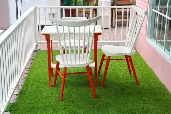 White wood table — Stock Photo, Image