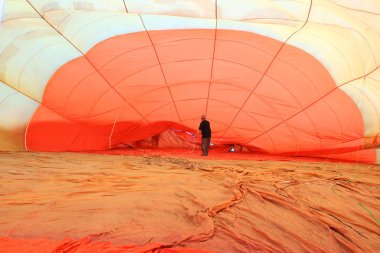 Sıcak hava balonunun içinde